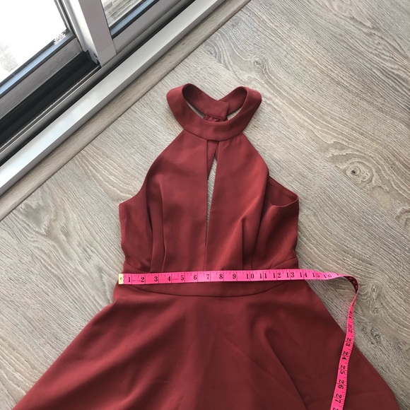 C/ MEO Collective | Maroon Halter Dress - Picture 6 of 12